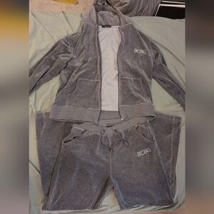 BCBGMaxAzria Gray Track Pants & Hoodie Set